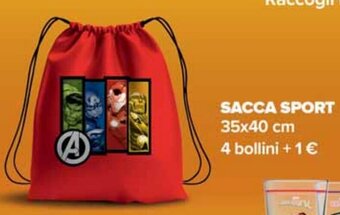Carrefour SACCA SPORT 35x40 cm offerta