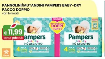 Gala Supermercati PANNOLINI/MUTANDINI PAMPERS BABY-DRY PACCO DOPPIO offerta