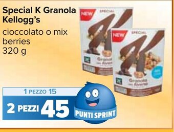 Carrefour Special K Granola Kellogg's cioccolato o mix berries 320 g offerta