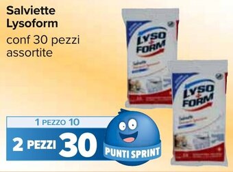 Carrefour Salviette Lysoform conf 30 pezzi assortite offerta