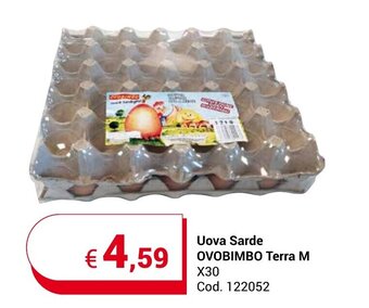 Uova Sarde OVOBIMBO Terra M X30