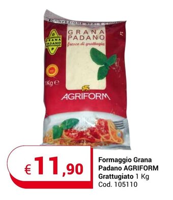 Centro Cash Formaggio Grana Padano AGRIFORM Grattugiato 1 Kg offerta