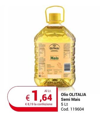 Centro Cash Olio OLITALIA Semi Mais 5 Lt offerta
