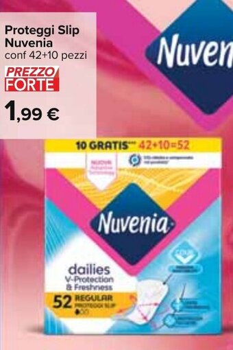 Carrefour Proteggi Slip Nuvenia conf 42+10 pezzi offerta