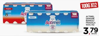 ACTIMEL DANONE BIANCO/ FRAGOLA 100G X12