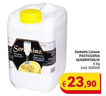Sorbetto Limone PASTICCERIA QUADRIFOGLIO 5 Kg