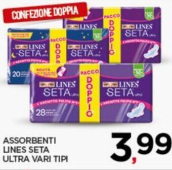 Interspar ASSORBENTI LINES SETA ULTRA VARI TIPI offerta