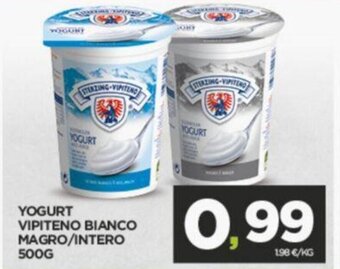 Interspar YOGURT VIPITENO BIANCO MAGRO/INTERO 500G offerta