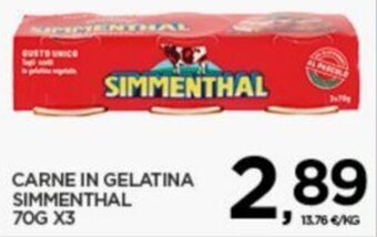 Interspar CARNE IN GELATINA SIMMENTHAL 70G X3 offerta