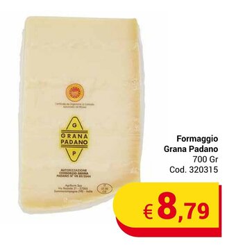 Centro Cash Formaggio Grana Padano 700 Gr offerta