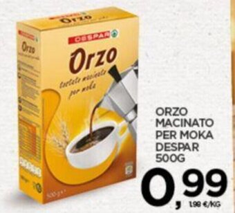 Interspar ORZO MACINATO PER MOKA DESPAR 500G offerta