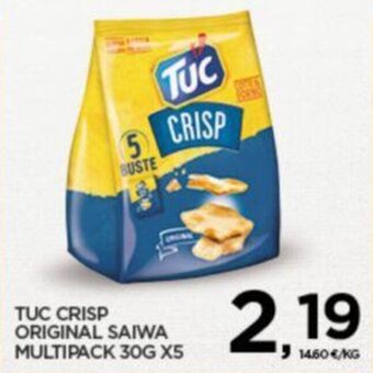 Interspar TUC CRISP ORIGINAL SAIWA MULTIPACK 30G X5 offerta