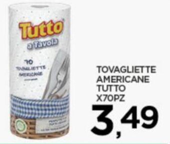 Interspar TOVAGLIETTE AMERICANE TUTTO X70PZ offerta