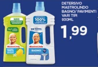 Interspar DETERSIVO MASTROLINDO BAGNO/PAVIMENTI NUOVA VARI TIPI 930ML offerta
