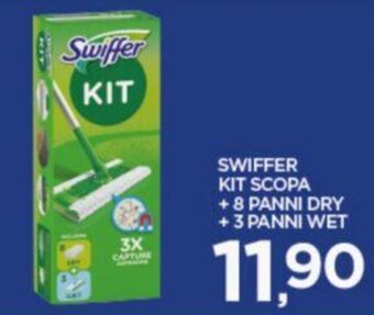 SWIFFER KIT SCOPA + 8 PANNI DRY +3 PANNI WET