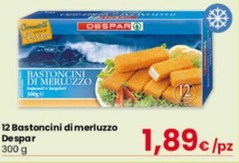 12 Bastoncini di merluzzo Despar 300 g