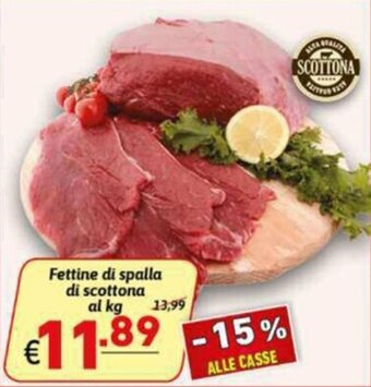 Ipercarni Fettine di spalla di scottona al kg offerta