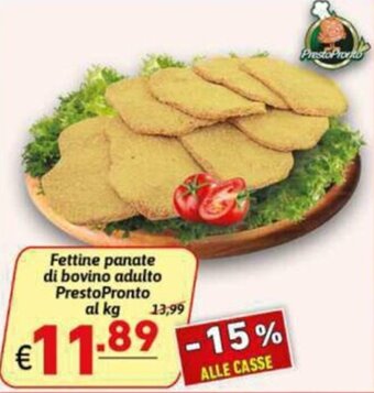 Ipercarni Fettine panate di bovino adulto Presto Pronto al kg offerta