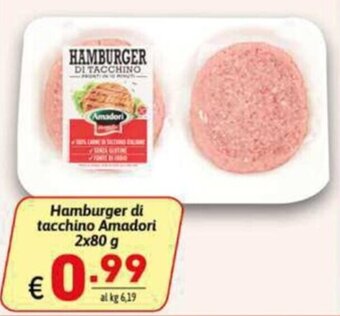 Hamburger di tacchino Amadori 2x80g