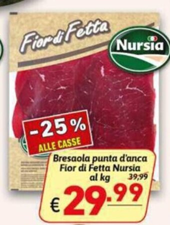 Bresaola punta d'anca Fior di Fetta Nursia al kg