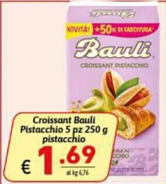 Ipercarni Croissant Bauli Pistacchio 5 pz 250 g offerta