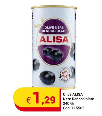 Centro Cash Olive ALISA Nere Denocciolate 340 Gr offerta