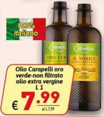 Olio Carapelli oro verde-non filtrato olio extra vergine L1