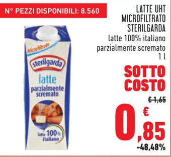 Conad Margherita LATTE UHT MICROFILTRATO STERILGARDA latte 100% italiano parzialmente scremato 1l offerta
