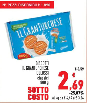 BISCOTTI IL GRANTURCHESE COLUSSI classici 800 g