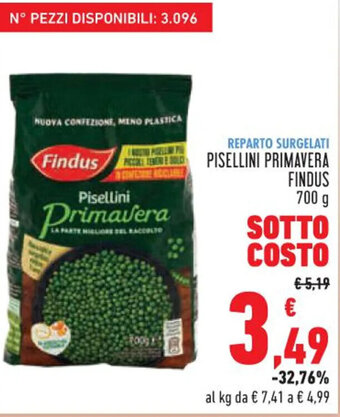 Conad Margherita PISELLINI PRIMAVERA FINDUS 700 g offerta