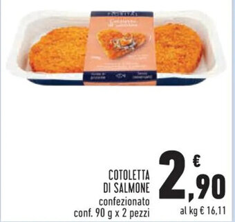 Conad Margherita COTOLETTA DI SALMONE confezionato conf. 90 g x 2 pezzi offerta
