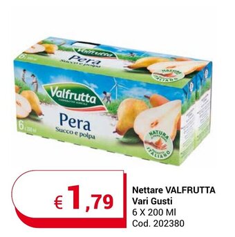Nettare VALFRUTTA Vari Gusti 6 X 200 Ml