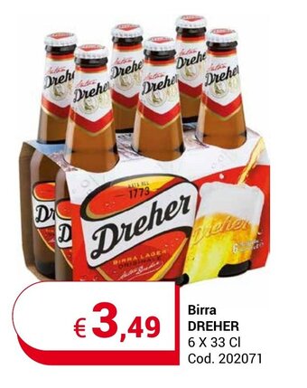 Centro Cash Birra DREHER 6 X 33 Cl offerta