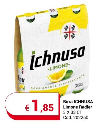 Birra ICHNUSA Limone Radler 3 X 33 Cl