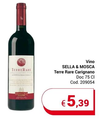 Centro Cash Vino SELLA & MOSCA Terre Rare Carignano Doc 75 Cl offerta