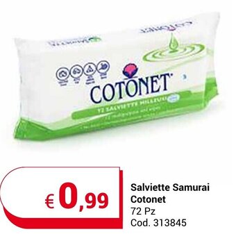 Salviette Samurai Cotonet 72 Pz