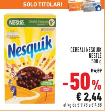 Conad Margherita CEREALI NESQUIK NESTLÉ 500g offerta