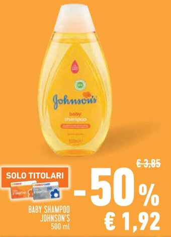 Conad Margherita BABY SHAMPOO JOHNSON'S 500 ml offerta