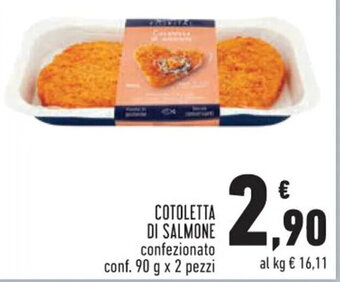 Conad Margherita COTOLETTA DI SALMONE confezionato conf. 90 g x 2 pezzi offerta