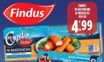 FINDUS 18 BASTONCINI DI MERLUZZO 450 GR