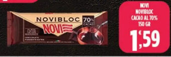 NOVI NOVIBLOC CACAO AL 70% 150 GR