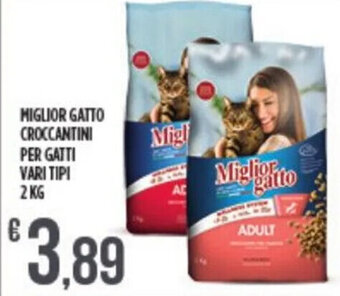 Euroesse MIGLIOR GATTO CROCCANTINI PER GATTI VARI TIPI 2 KG offerta