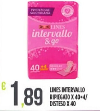 Euroesse LINES INTERVALLO RIPIEGATO X 40+4/ DISTESO X 40 offerta