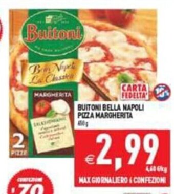 Supermercati Agorà BUITONI BELLA NAPOLI PIZZA MARGHERITA offerta