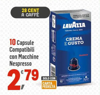 10 Capsule Compatibili con Macchine Nespresso