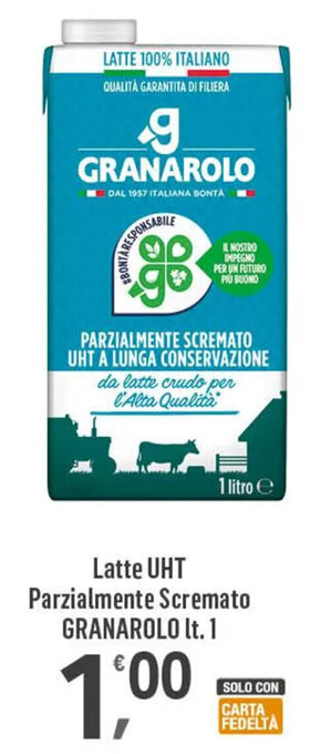 Supermercati Dok Latte UHT Parzialmente Scremato GRANAROLO lt. 1 offerta