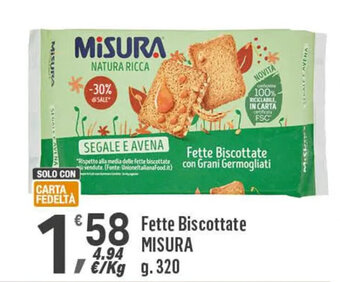 Fette Biscottate MISURA g. 320