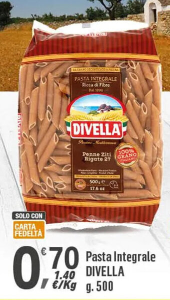 Supermercati Dok Pasta Integrale DIVELLA g. 500 offerta