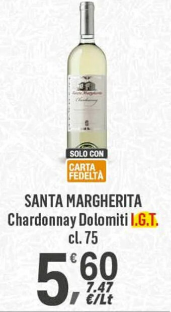 Supermercati Dok SANTA MARGHERITA Chardonnay Dolomiti I.G.T. cl. 75 offerta