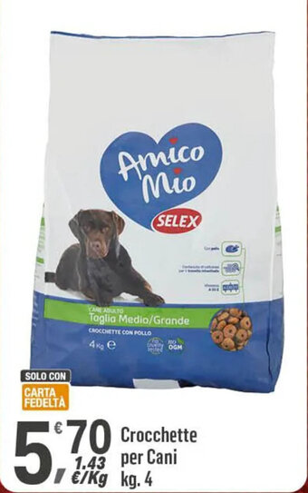 Supermercati Dok Crocchette per Cani kg. 4 offerta